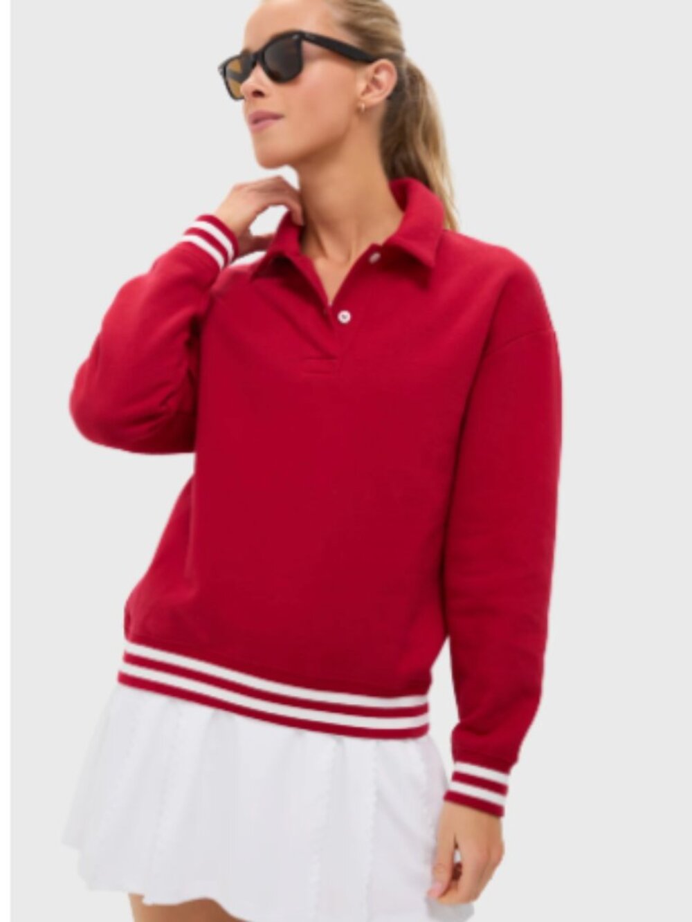 Tuckernuck Red 100% Cotton Perry Pullover Sweatshirt NWT Size M